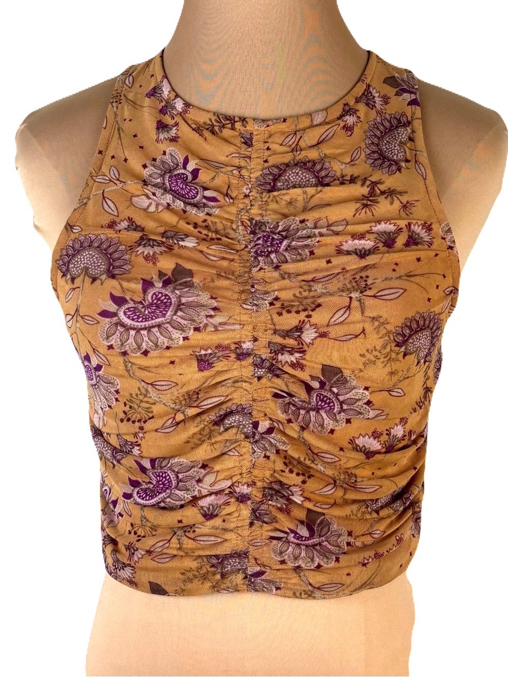 House of Harlow 1960 Ruched Halter Crop Top
